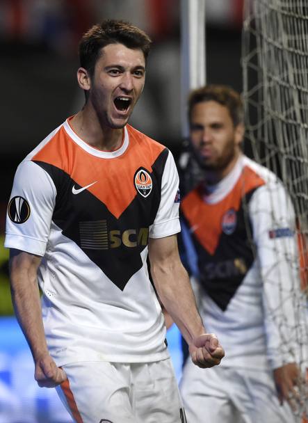 La gioia di Facundo Ferreyra dopo il gol al Braga. AFP
